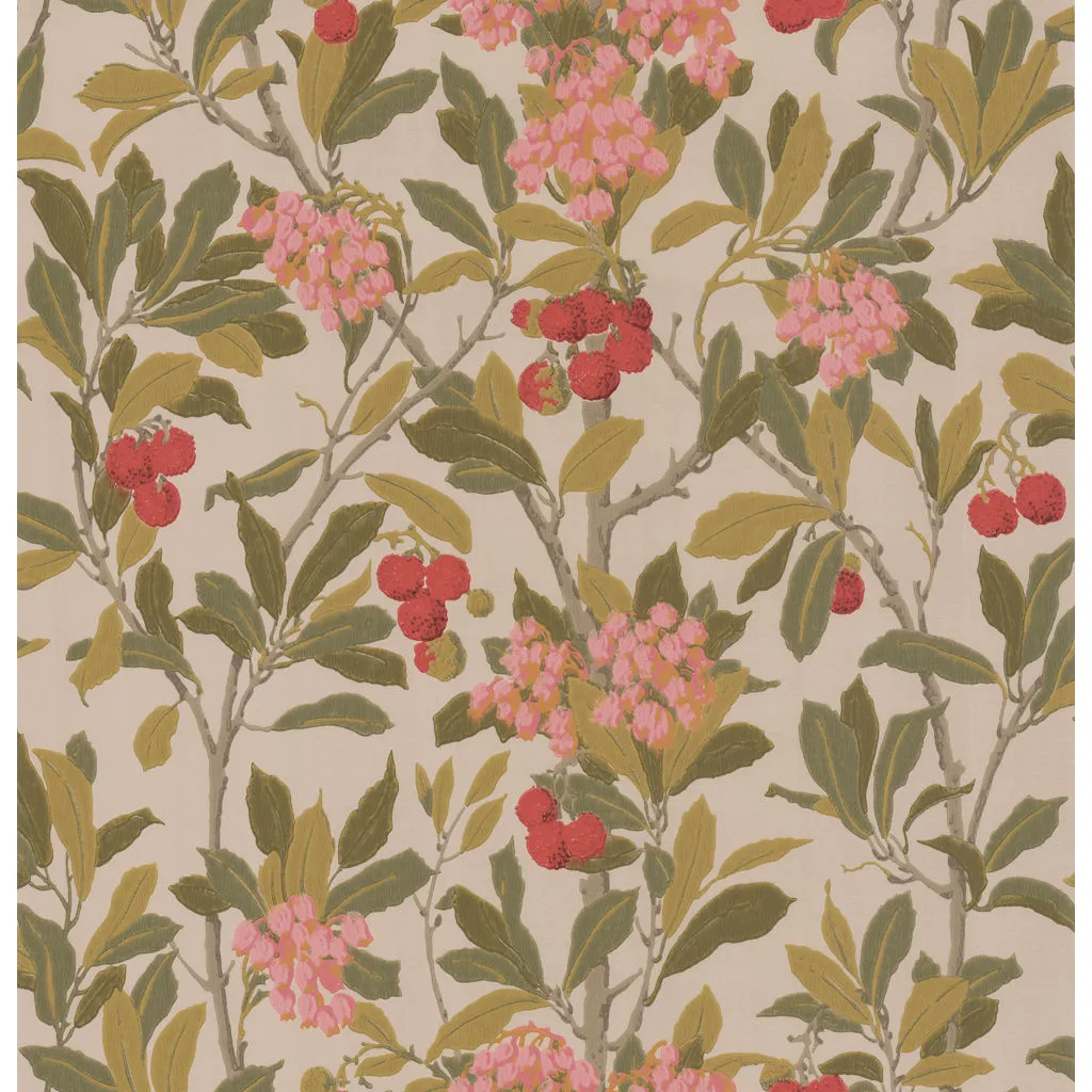 Cole & Son Strawberry Tree in Pink & Linen (100/10047.CS.0)