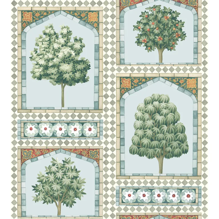 Cole & Son Sultan's Palace in Print Room Blue & Duck Egg (113/10030.CS.0)