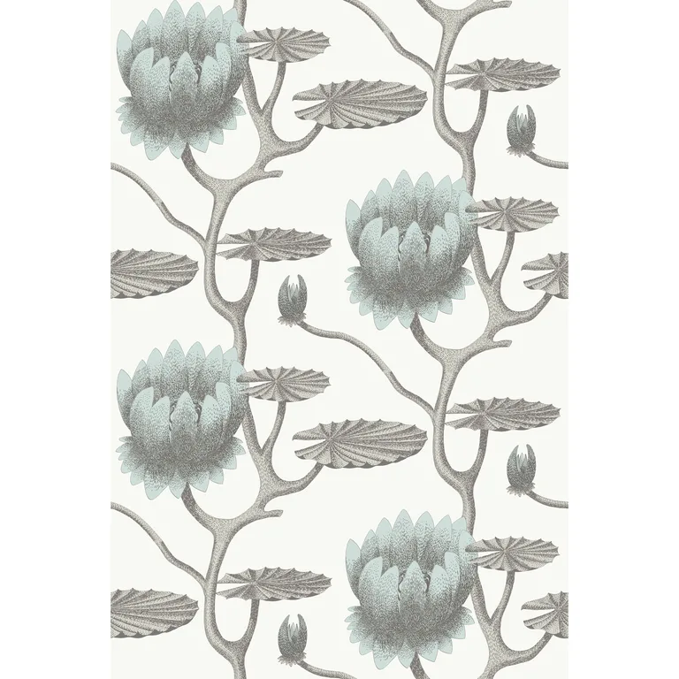 Cole & Son Summer Lily in Aqua/White (95/4022.CS.0)