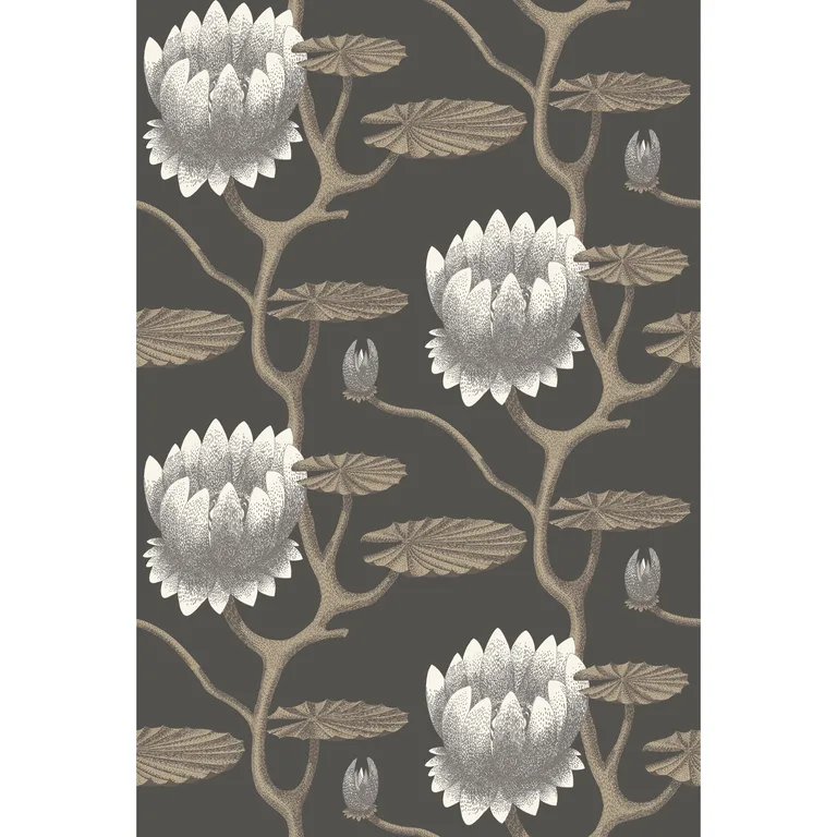 Cole & Son Summer Lily in Blk/Wht/Gold (95/4026.CS.0)