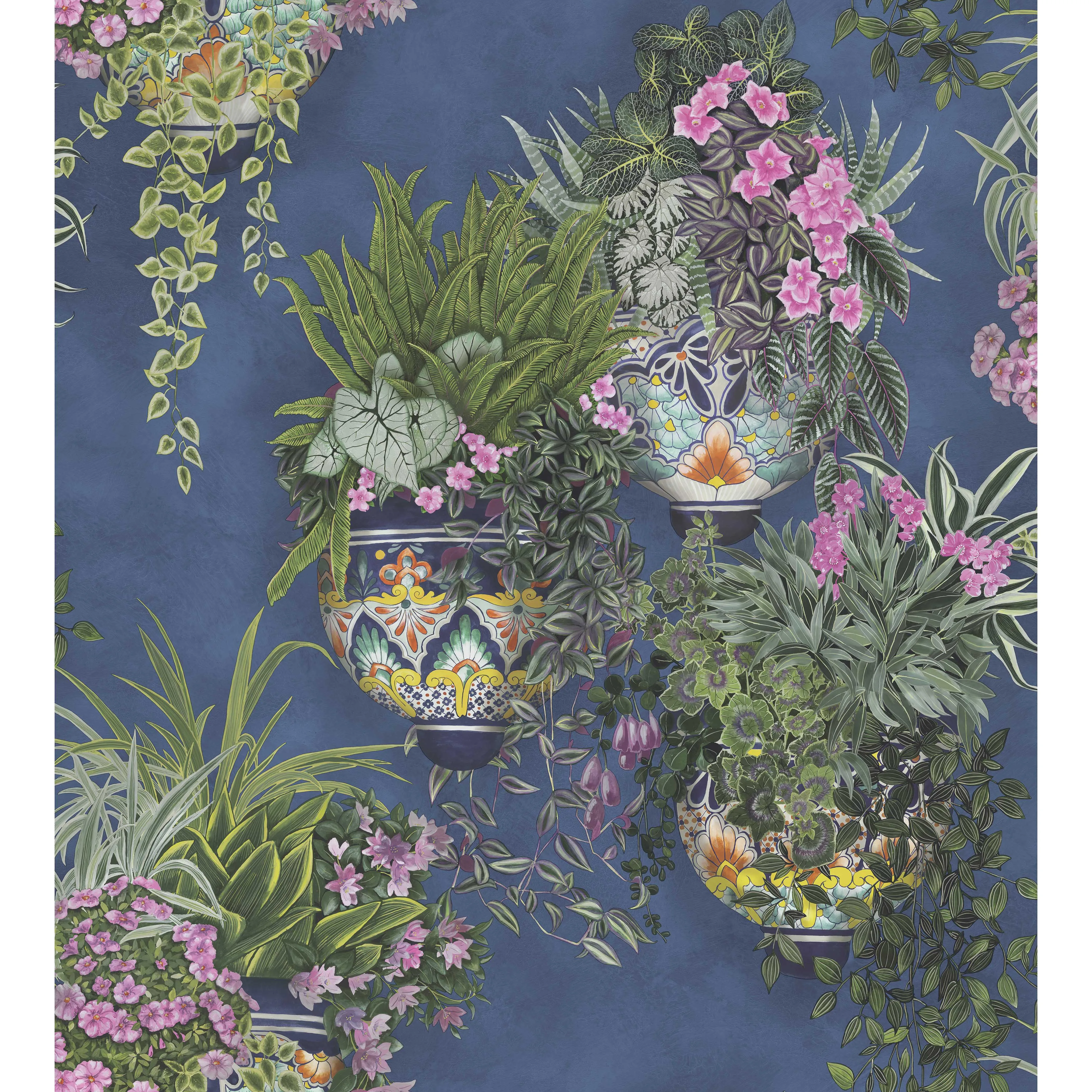 Cole & Son Talavera in Fuchsia/Forest Green/Cerulean Sky (117/9026.CS.0)