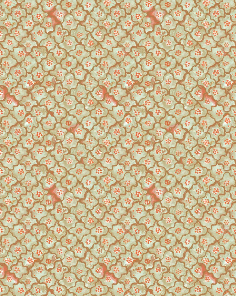 Cole & Son Vivienne Love Andreas in Mint (130/6021.CS.0)