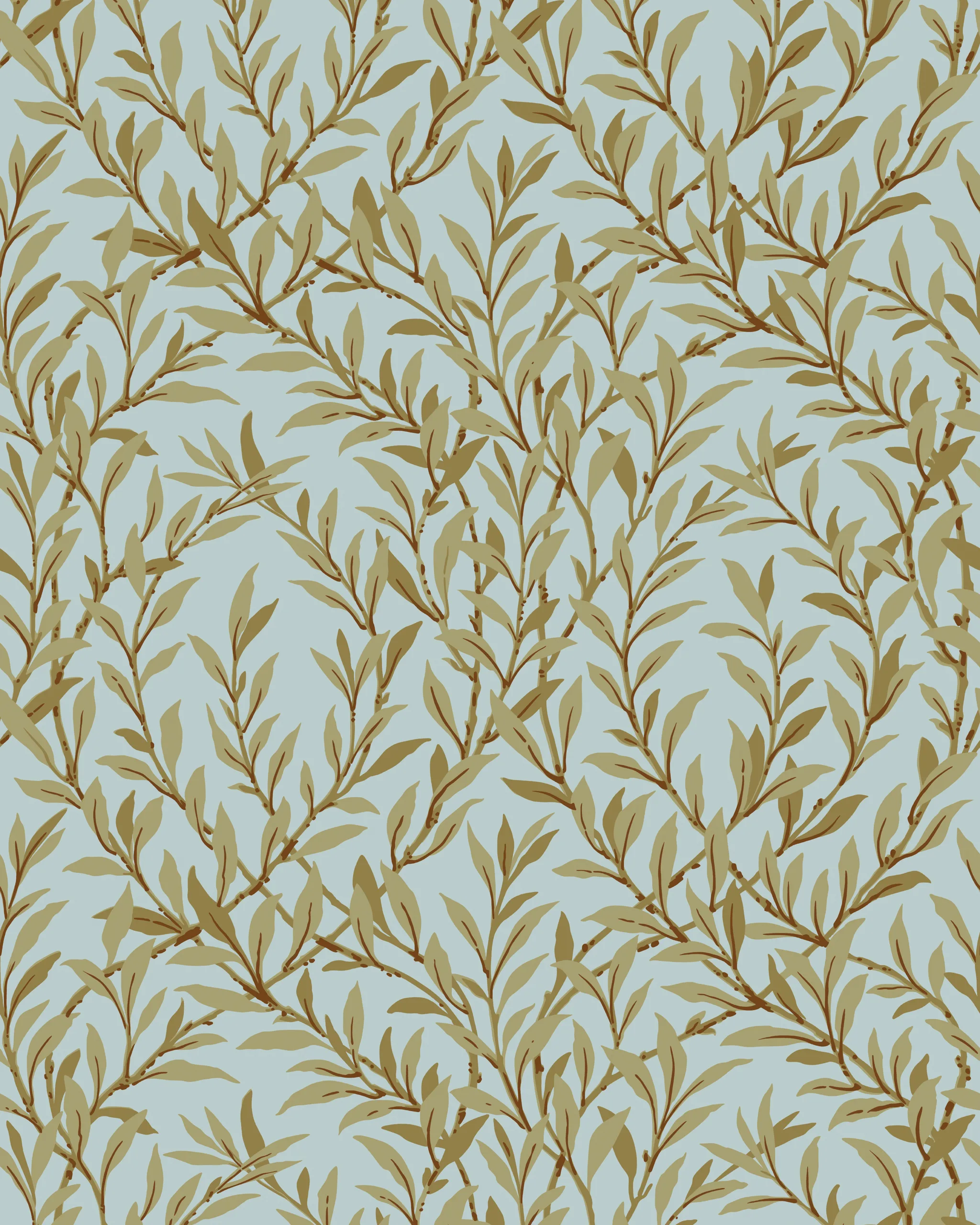 127/7035.CS.0 | Willow Branch – Olive/Teal