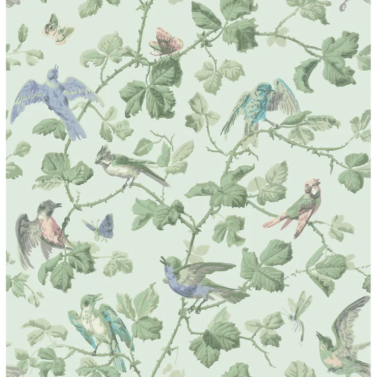 Cole & Son Winter Birds in Duck Egg (100/2007.CS.0)