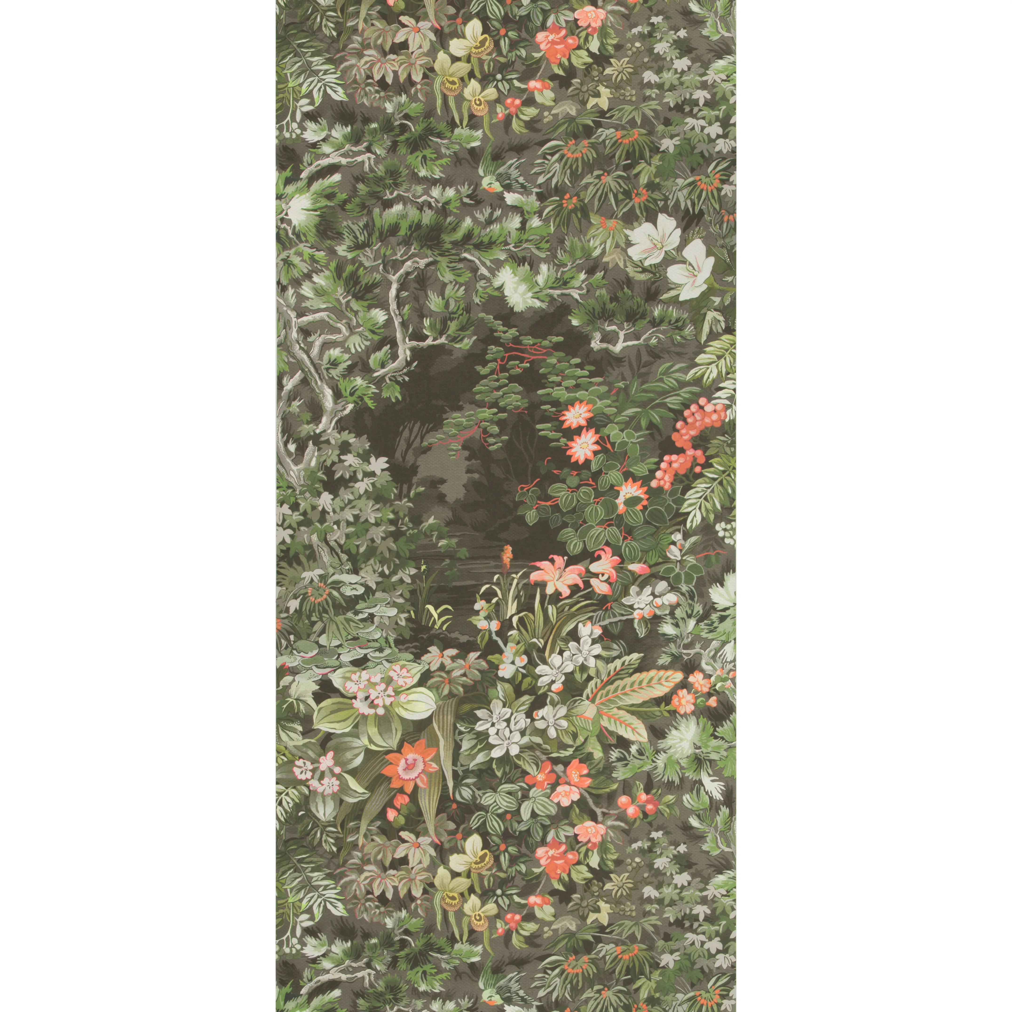 Cole & Son Woodland in Coral/Olive/Char (115/4011.CS.0)