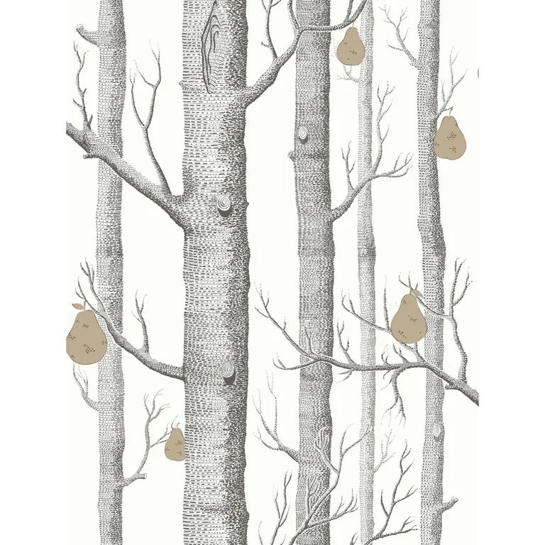 Cole & Son Woods & Pears in Blk/Wht/Brnz (95/5027.CS.0)
