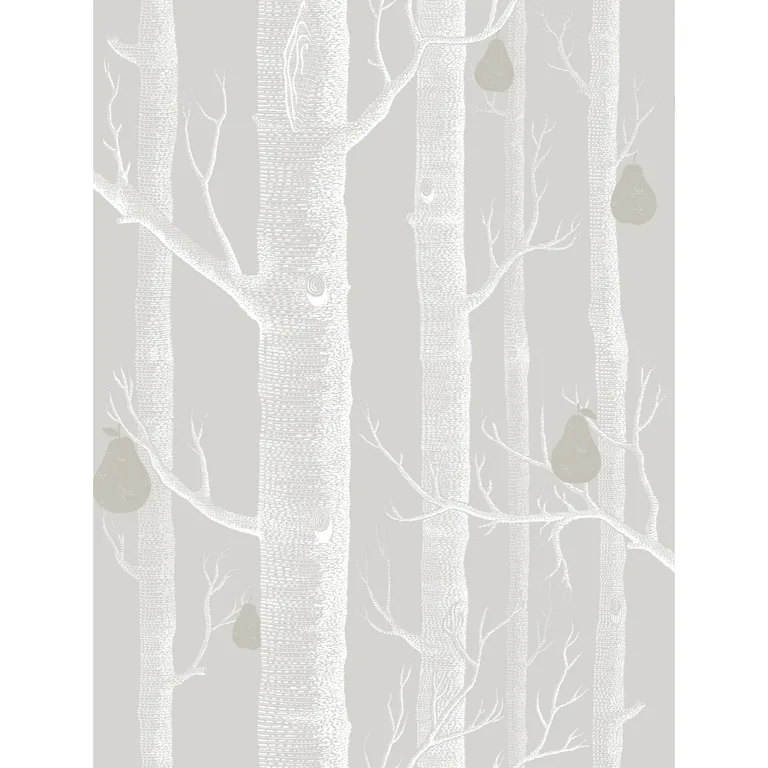 Cole & Son Woods & Pears in Grey/Wht/Slvr (95/5029.CS.0)
