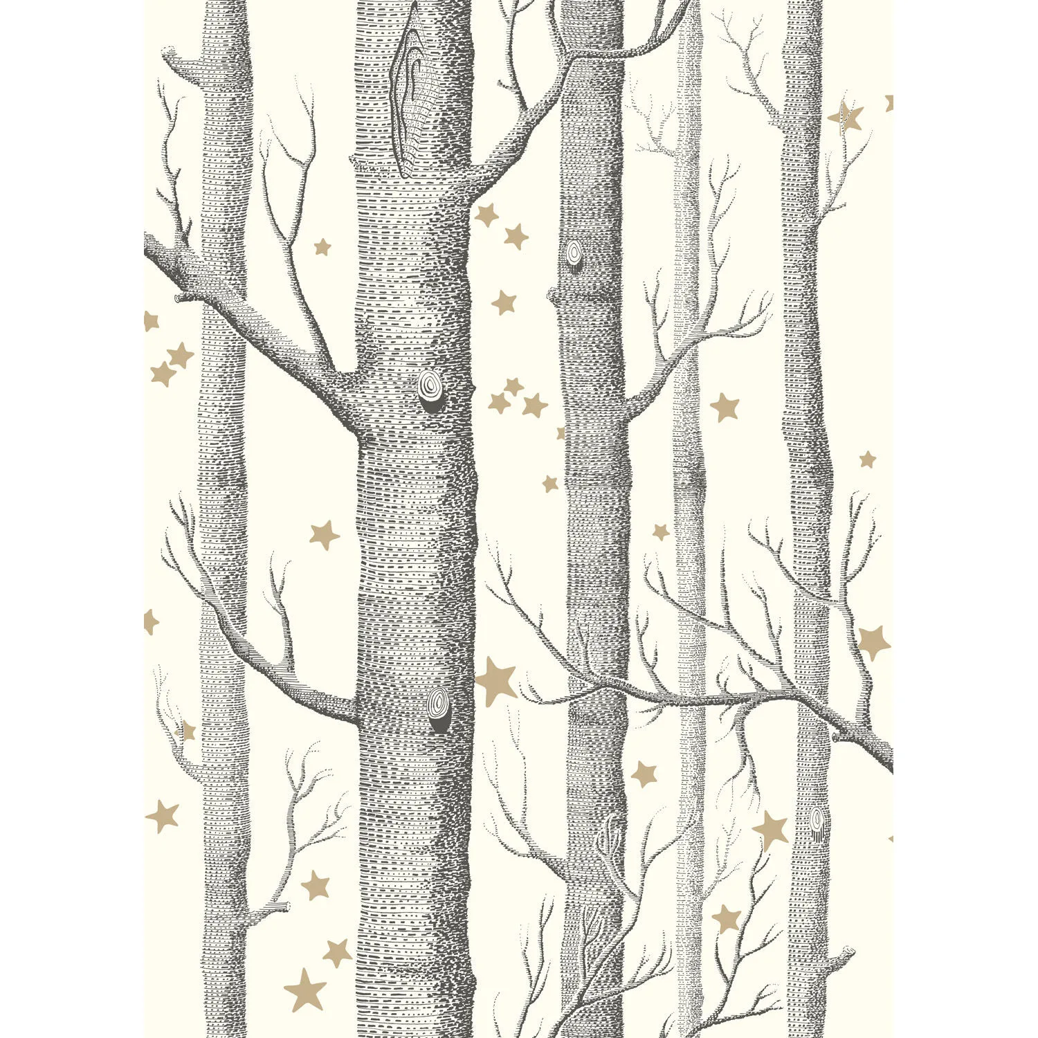 Cole & Son Woods & Stars in Black/White (103/11050.CS.0)
