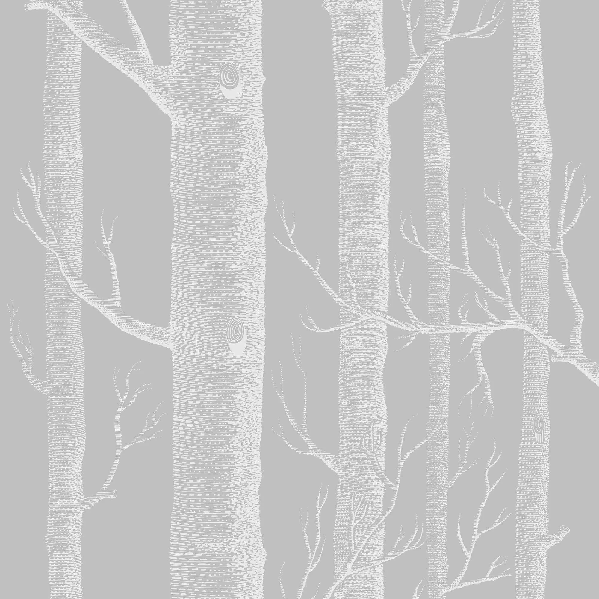 Cole & Son Woods in Grey/White (112/3012.CS.0)