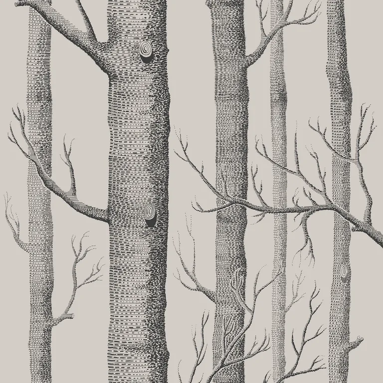 Cole & Son Woods in Linen/Charcoal (112/3009.CS.0)