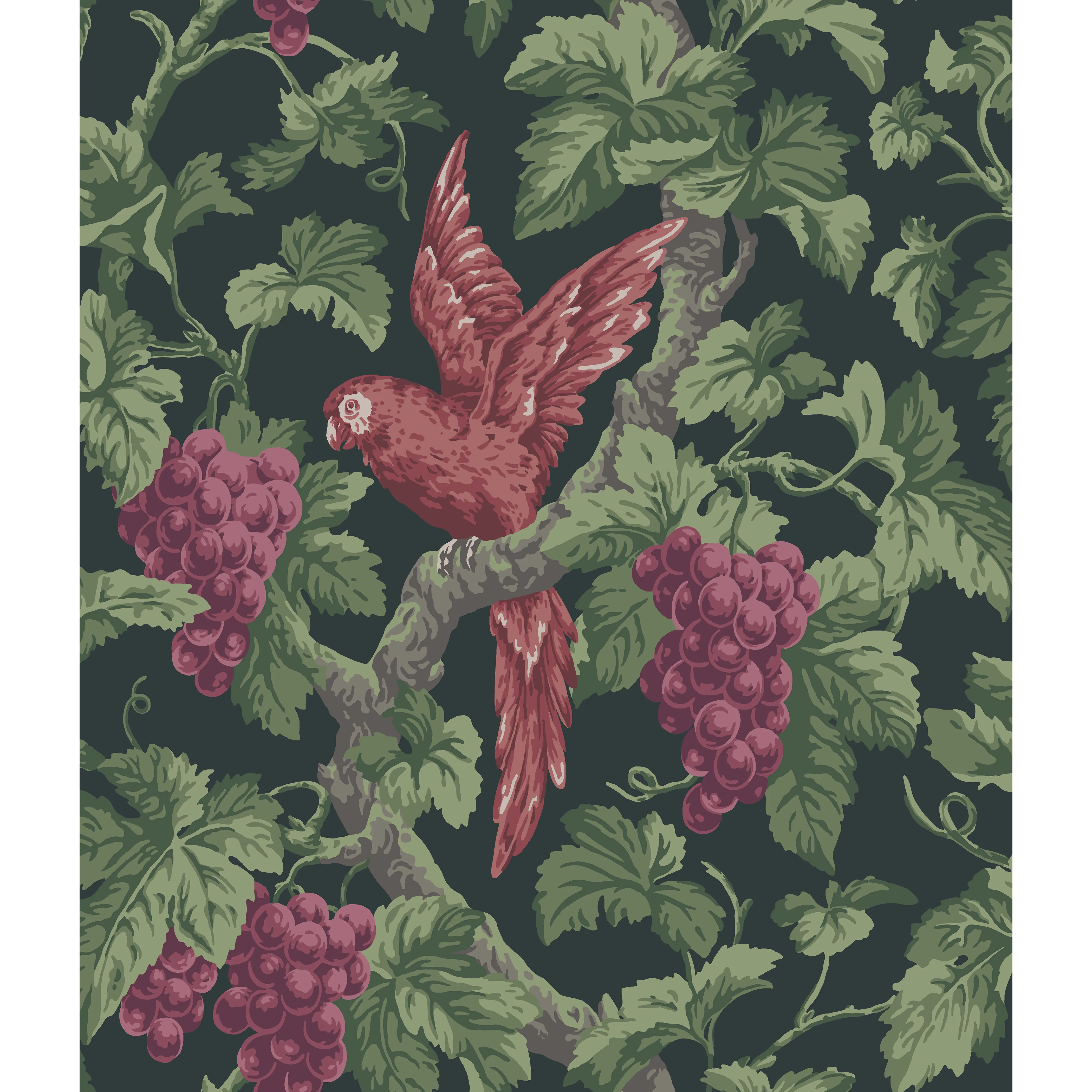 Cole & Son Woodvale Orchard in Ruby/Ch (116/5020.CS.0)