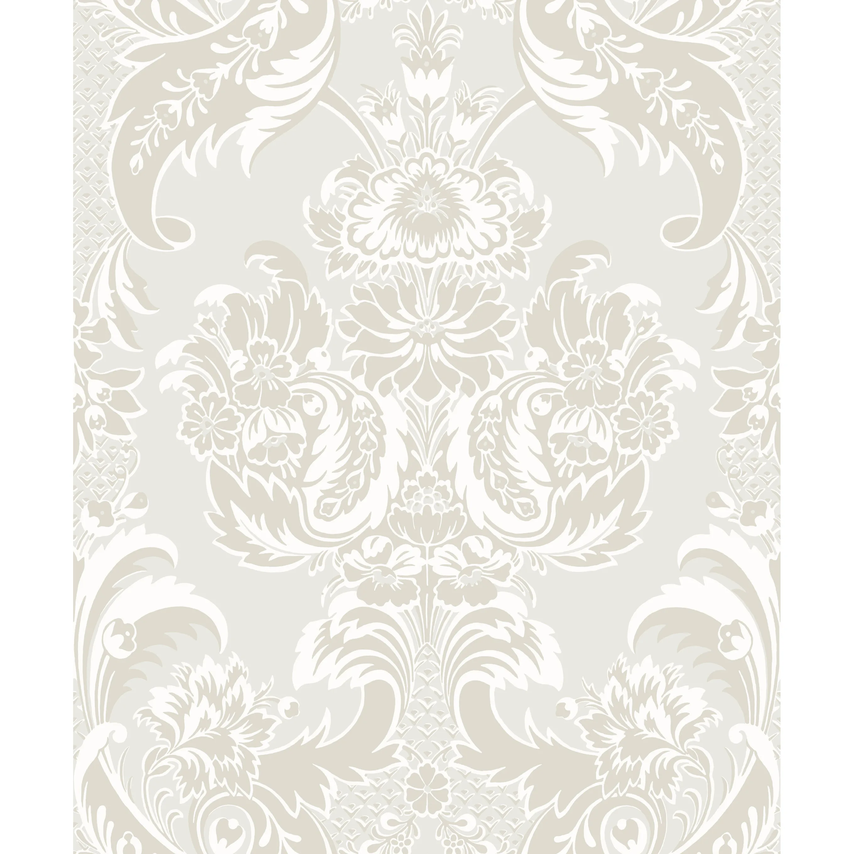 Cole & Son Wyndham in White and Pearl (94/3015.CS.0)