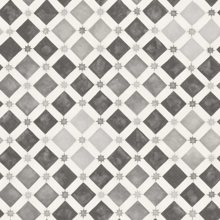Cole & Son Zellige in Soot & Snow (113/11035.CS.0)