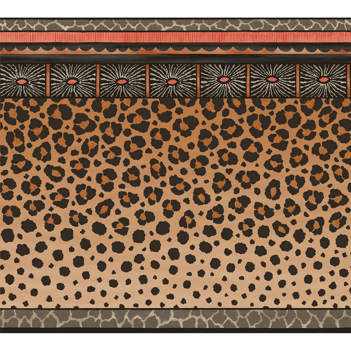 Cole & Son Zulu Border in Red & Brown (109/13060.CS.0)