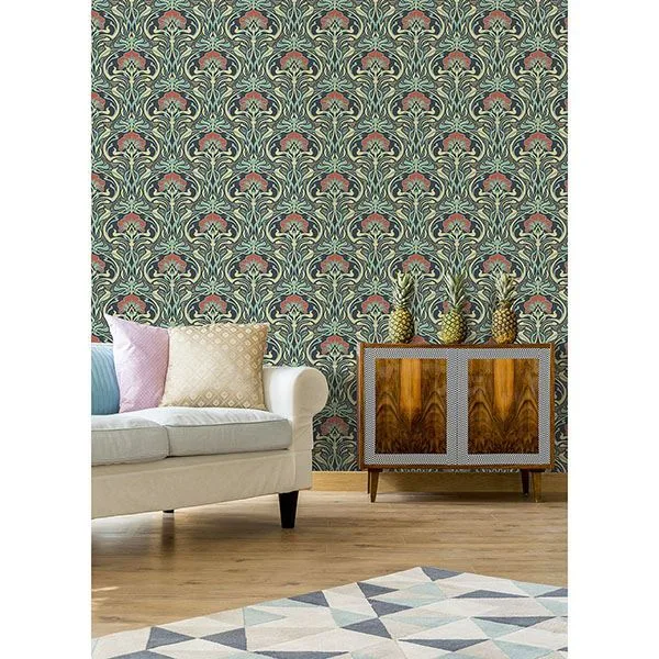Crown Donovan wallpaper, color Moss, SKU M1196