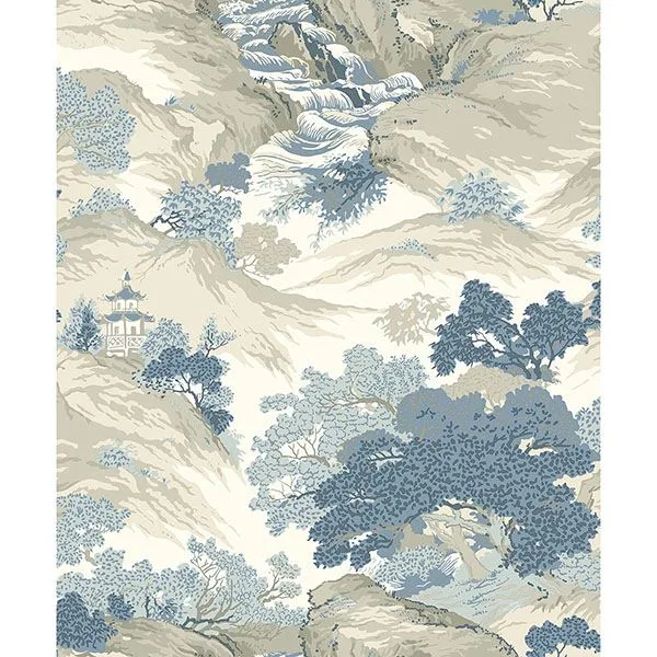 Crown Ordos wallpaper, color Blue, SKU M1190