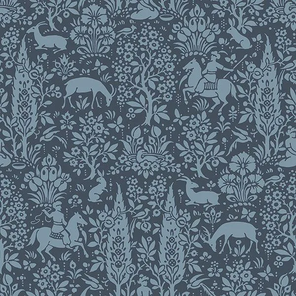 Crown Sherwood wallpaper, color Dark Blue, SKU M1169