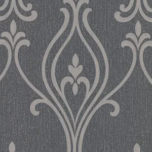 Decorline Luca wallpaper, color Charcoal, SKU 2603-20923