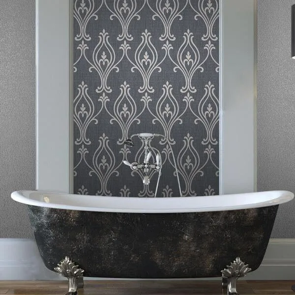 Decorline Luca wallpaper, color Charcoal, SKU 2603-20923