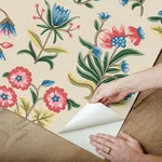 Erin & Ben Heirloom Floral - Taupe & Multi Wallpaper | Buy Online Erin & Ben Heirloom Floral wallpaper, color Taupe & Multi, SKU PSW1447RL