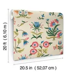 Erin & Ben Heirloom Floral - Taupe & Multi Wallpaper | Buy Online Erin & Ben Heirloom Floral wallpaper, color Taupe & Multi, SKU PSW1447RL