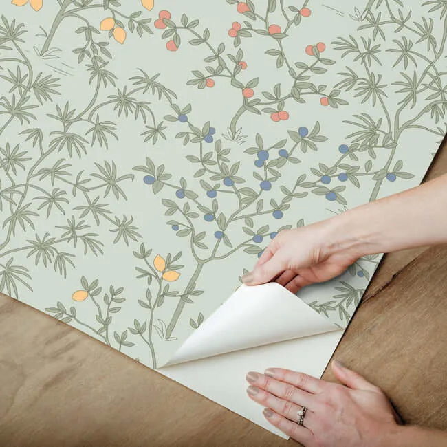 Erin & Ben Lemon Grove - Vintage Duck Egg Wallpaper | Buy Online Erin & Ben Lemon Grove wallpaper, color Vintage Duck Egg, SKU PSW1453RL