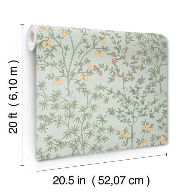 Erin & Ben Lemon Grove - Vintage Duck Egg Wallpaper | Buy Online Erin & Ben Lemon Grove wallpaper, color Vintage Duck Egg, SKU PSW1453RL
