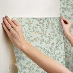 Erin & Ben Lemon Grove - Vintage Duck Egg Wallpaper | Buy Online Erin & Ben Lemon Grove wallpaper, color Vintage Duck Egg, SKU PSW1453RL