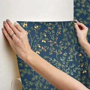 Erin & Ben Lemon Grove wallpaper, color Navy, SKU PSW1454RL