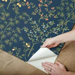 Erin & Ben Lemon Grove wallpaper, color Navy, SKU PSW1454RL