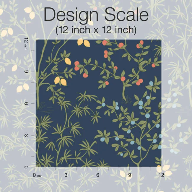 Erin & Ben Lemon Grove wallpaper, color Navy, SKU PSW1454RL