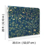 Erin & Ben Lemon Grove wallpaper, color Navy, SKU PSW1454RL