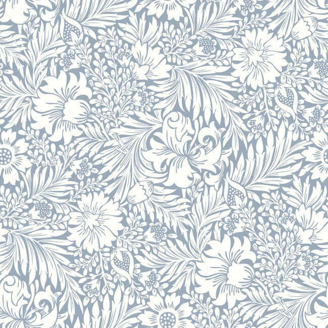 Erin & Ben Modern Acanthus wallpaper, color Wedgewood Blue, SKU PSW1443RL