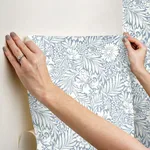 Erin & Ben Modern Acanthus - Wedgewood Blue Wallpaper | Buy Online Erin & Ben Modern Acanthus wallpaper, color Wedgewood Blue, SKU PSW1443RL
