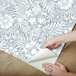 Erin & Ben Modern Acanthus - Wedgewood Blue Wallpaper | Buy Online Erin & Ben Modern Acanthus wallpaper, color Wedgewood Blue, SKU PSW1443RL