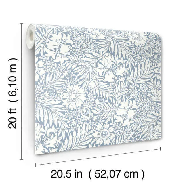 Erin & Ben Modern Acanthus - Wedgewood Blue Wallpaper | Buy Online Erin & Ben Modern Acanthus wallpaper, color Wedgewood Blue, SKU PSW1443RL