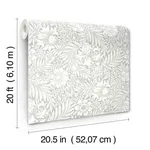 Erin & Ben Modern Acanthus wallpaper, color Mist, SKU PSW1444RL