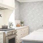 Erin & Ben Modern Acanthus wallpaper, color Mist, SKU PSW1444RL