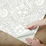Erin & Ben Modern Acanthus wallpaper, color Mist, SKU PSW1444RL