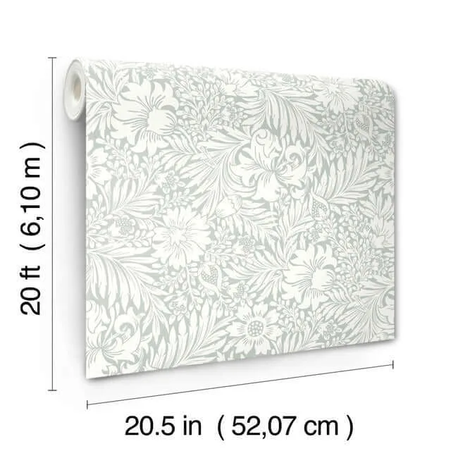 Erin & Ben Modern Acanthus - Vintage Duck Egg Wallpaper | Buy Online Erin & Ben Modern Acanthus wallpaper, color Vintage Duck Egg, SKU PSW1446RL
