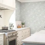 Erin & Ben Modern Acanthus - Vintage Duck Egg Wallpaper | Buy Online Erin & Ben Modern Acanthus wallpaper, color Vintage Duck Egg, SKU PSW1446RL