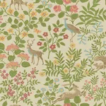 Erin & Ben Woodland Floral - Linen Wallpaper | Buy Online Erin & Ben Woodland Floral wallpaper, color Linen, SKU PSW1436RL