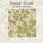 Erin & Ben Woodland Floral - Linen Wallpaper | Buy Online Erin & Ben Woodland Floral wallpaper, color Linen, SKU PSW1436RL