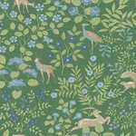 Erin & Ben Woodland Floral - Meadow Green Wallpaper | Buy Online Erin & Ben Woodland Floral wallpaper, color Meadow Green, SKU PSW1437RL