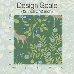 Erin & Ben Woodland Floral - Meadow Green Wallpaper | Buy Online Erin & Ben Woodland Floral wallpaper, color Meadow Green, SKU PSW1437RL