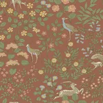 Erin & Ben Woodland Floral - Rust Wallpaper | Buy Online Erin & Ben Woodland Floral wallpaper, color Rust, SKU PSW1438RL