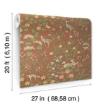 Erin & Ben Woodland Floral - Rust Wallpaper | Buy Online Erin & Ben Woodland Floral wallpaper, color Rust, SKU PSW1438RL