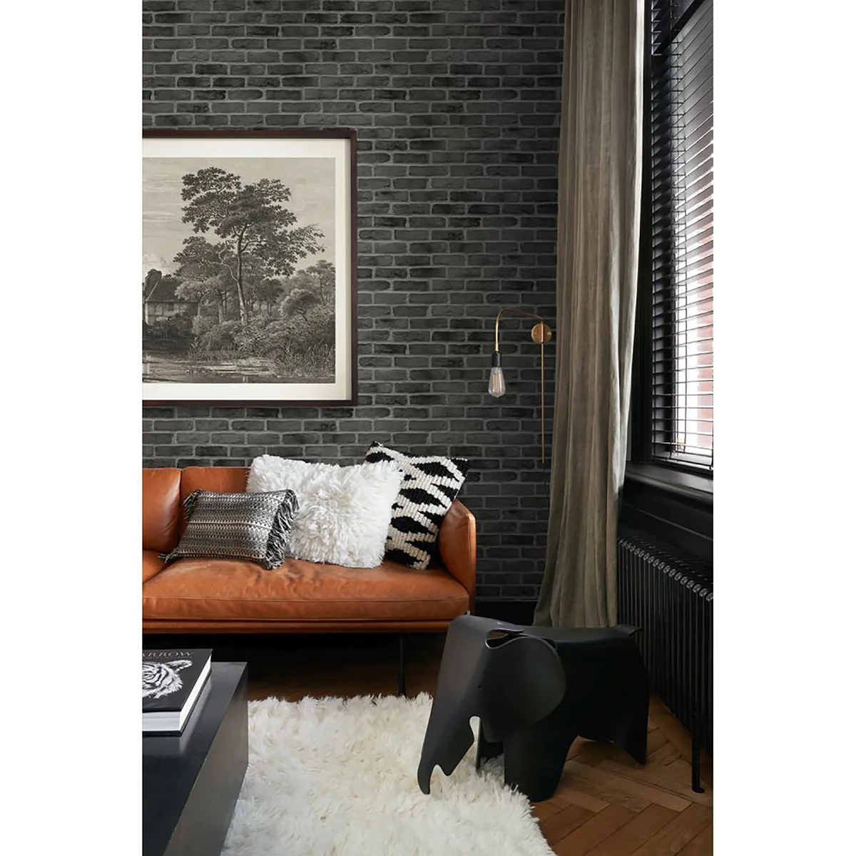 ESTA Home Burnham - Black Wallpaper | Buy Online ESTA Home Burnham wallpaper, color Black, SKU DD139138