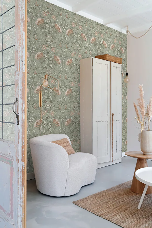 ESTA Home Ester - Sage Wallpaper | Buy Online ESTA Home Ester wallpaper, color Sage, SKU DD139419