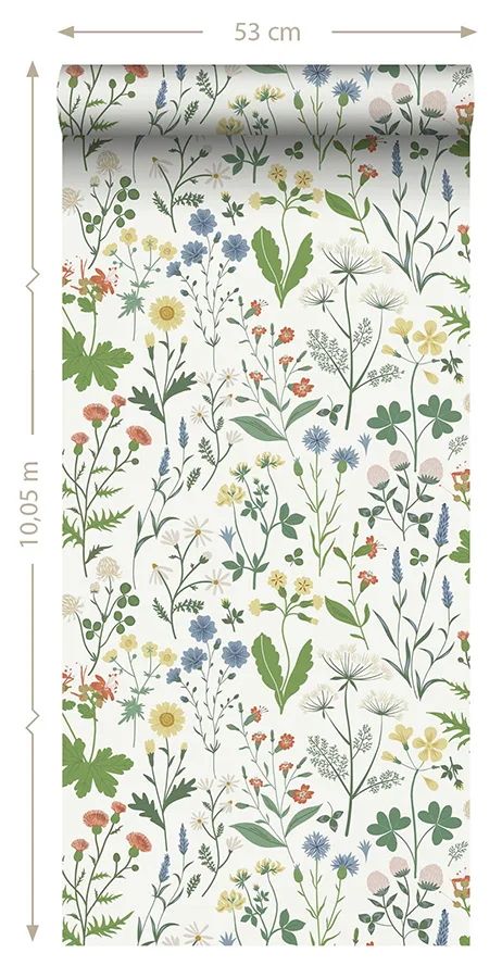 ESTA Home Fiore - Green Wallpaper | Buy Online ESTA Home Fiore wallpaper, color Green, SKU DD139390